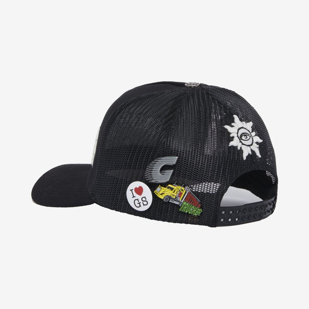 Godspeed Forever Trucker OG Hat Black / White / Silver