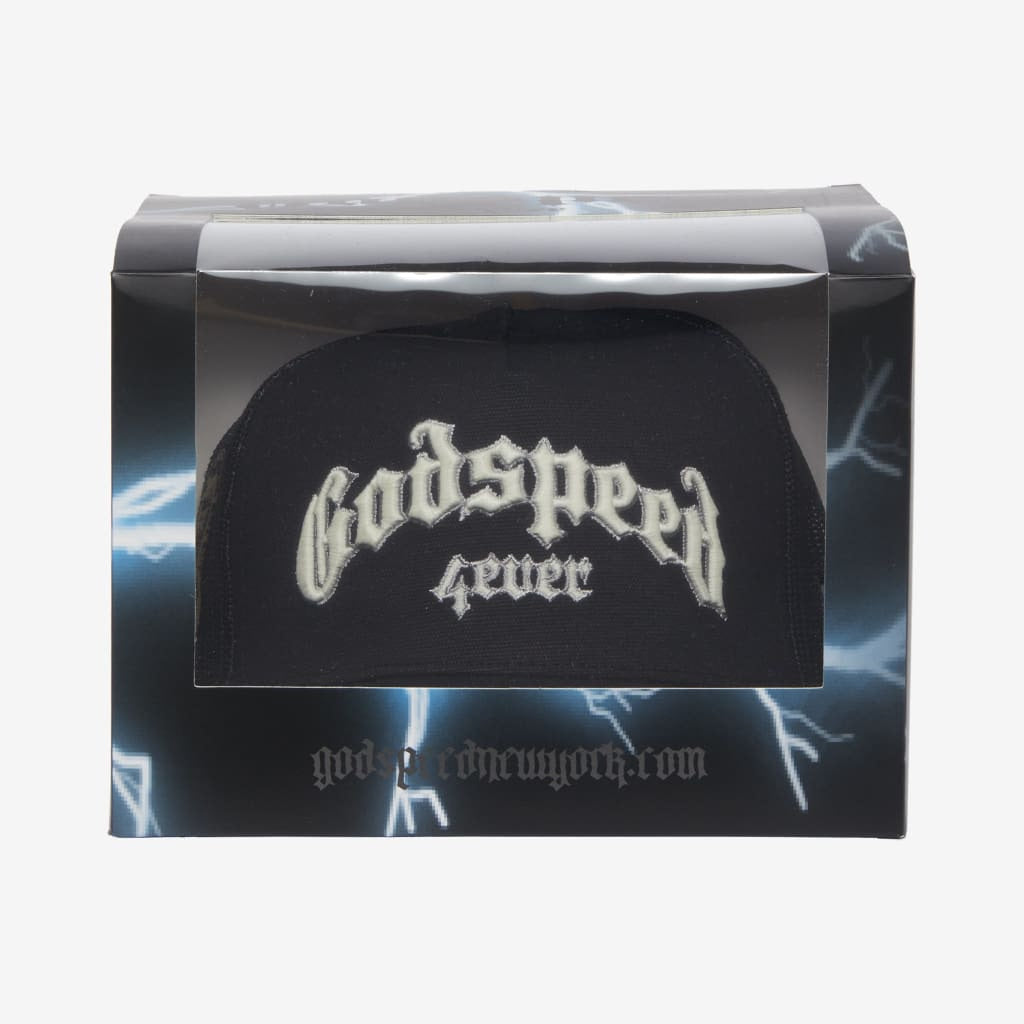 Godspeed Forever Trucker OG Hat Black / White / Silver
