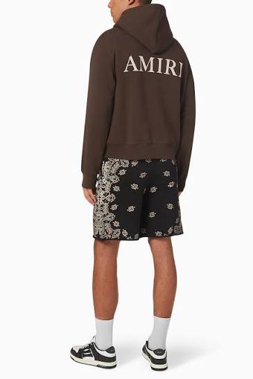 AMIRI Puff Logo Hoodie Brown