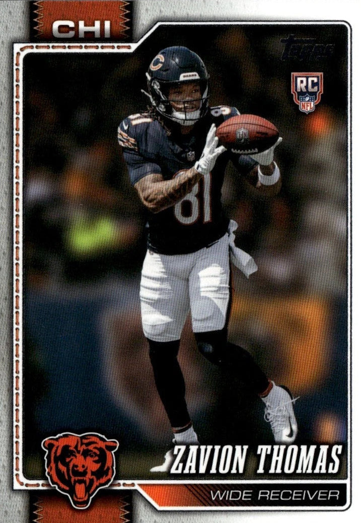 2026 Topps Football Base Zavion Thomas RC Chicago Bears #367