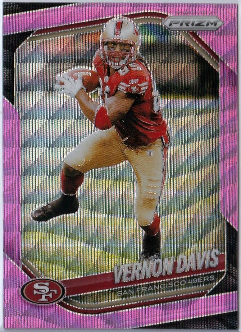 2025 Panini Prizm - Vernon Davis #39 Pink Wave Prizm