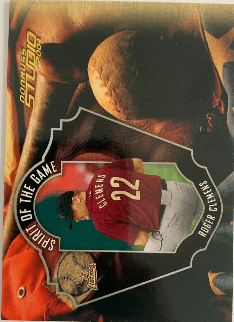 2004 Donruss Studio - Spirit of the Game Roger Clemens #SOG-6 Gold /500
