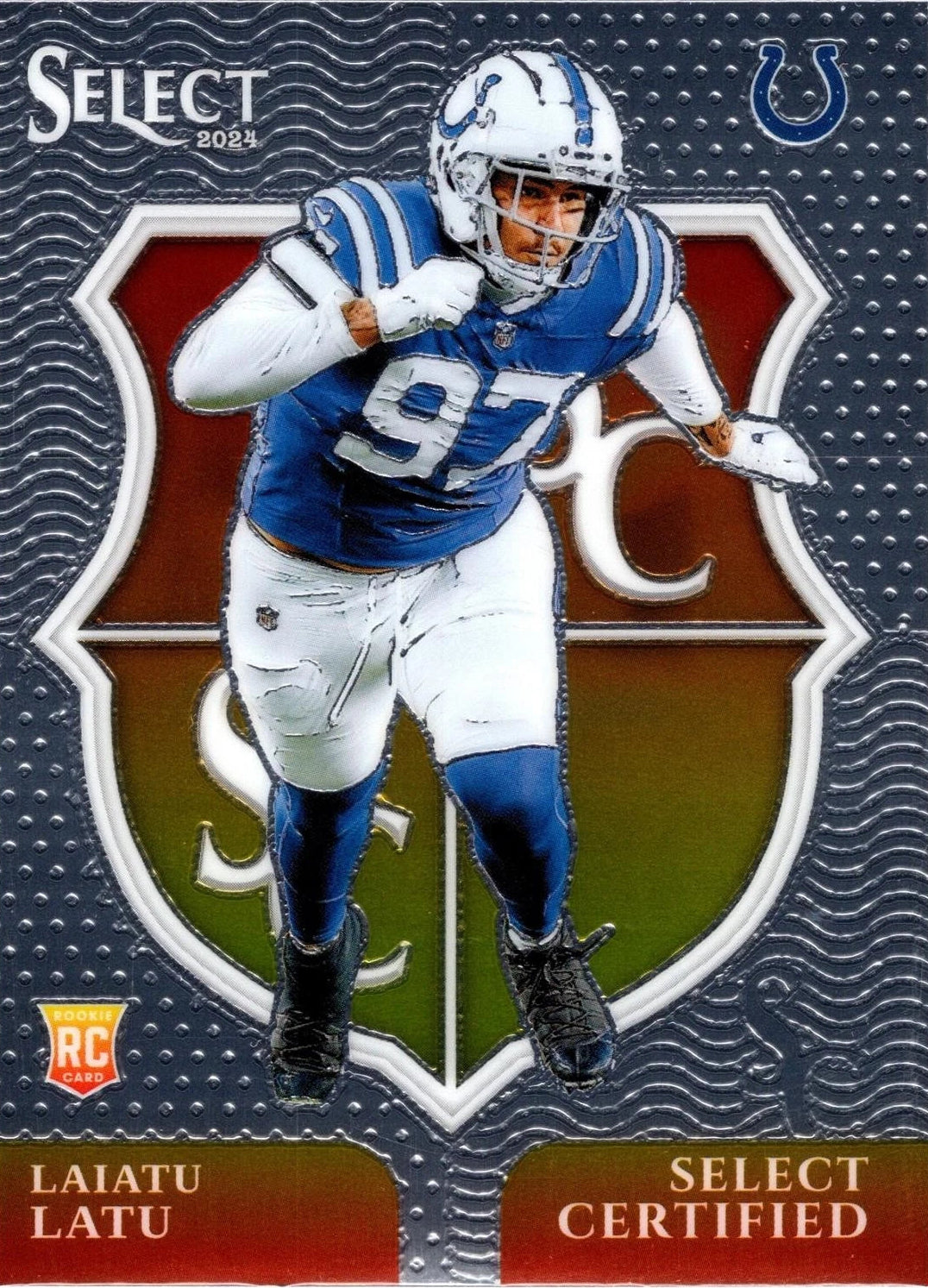 Laiatu Latu 2024 Panini Select Select Certified Rookies #15 Indianapolis Colts