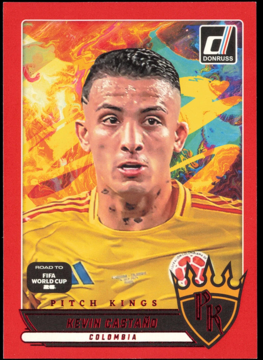 2025-26 Donruss Road to FIFA World Cup #8 Kevin Castano Pitch Kings Red