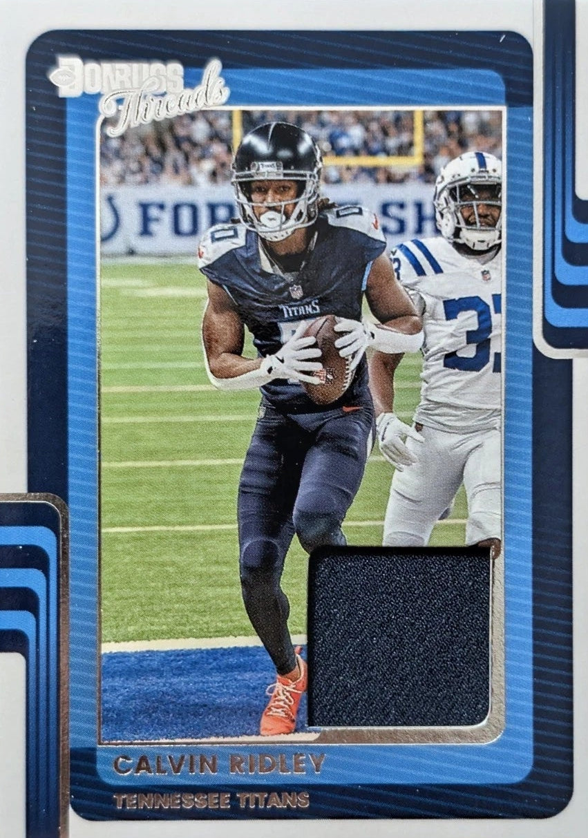 Calvin Ridley -2025 Panini Donruss Threads #DTH-CRY Patch Tennessee Titans