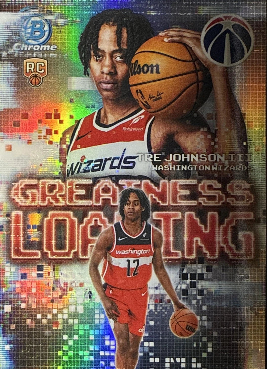 2025 Bowman Tre Johnson III #GL-6 Chrome Greatness Loading Refractor RC