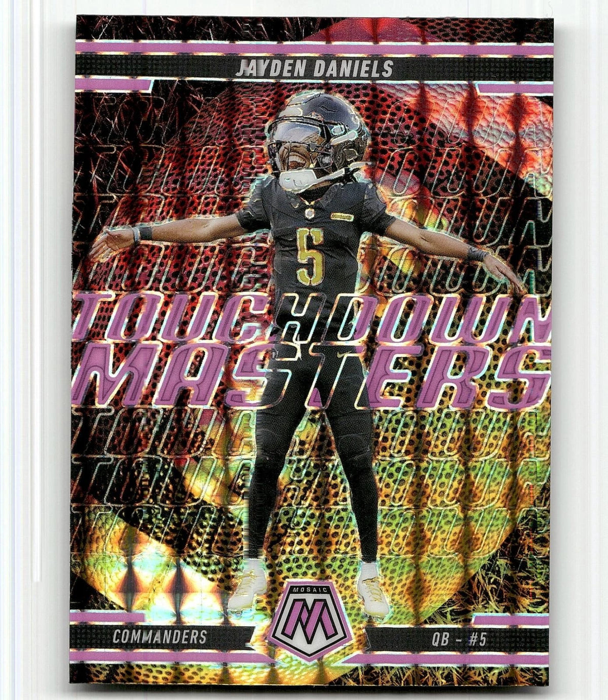 Jayden Daniels #7 2025 Panini Mosaic Touchdown Masters