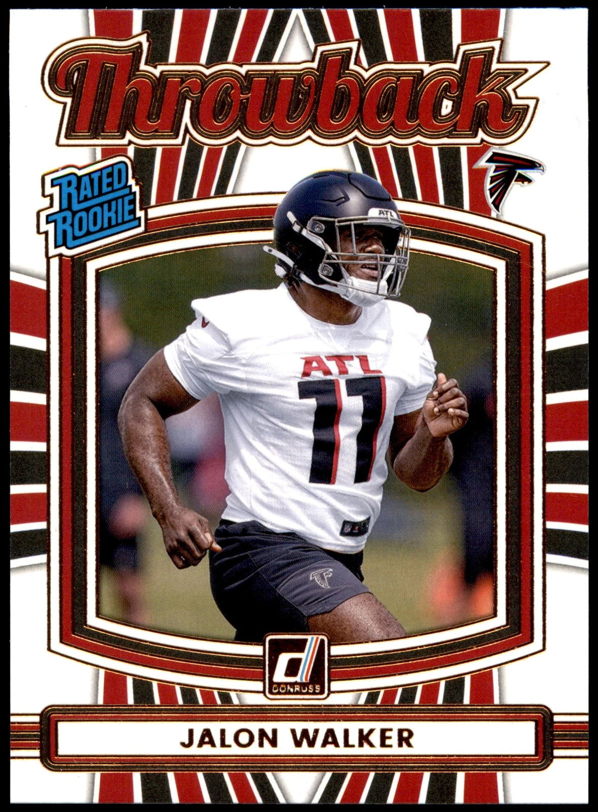 2025 Donruss #29 Jalon Walker Rated Rookies Throwback