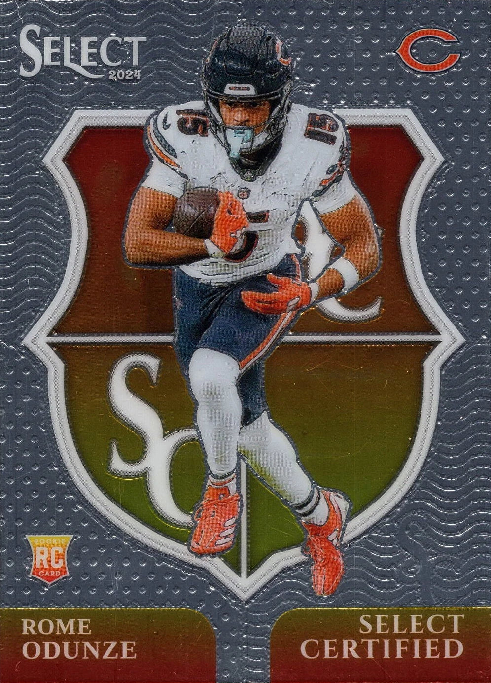 Rome Odunze 2024 Panini Select Football Certified Rookie #10 RC Chicago Bears