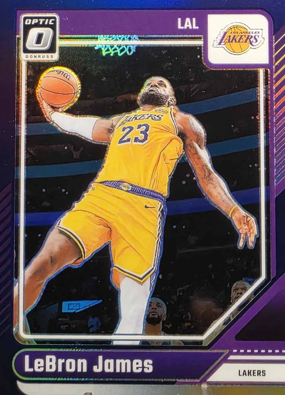 2024-25 Panini Donruss Optic Purple RefractoLeBron James #148 Los Angeles Lakers