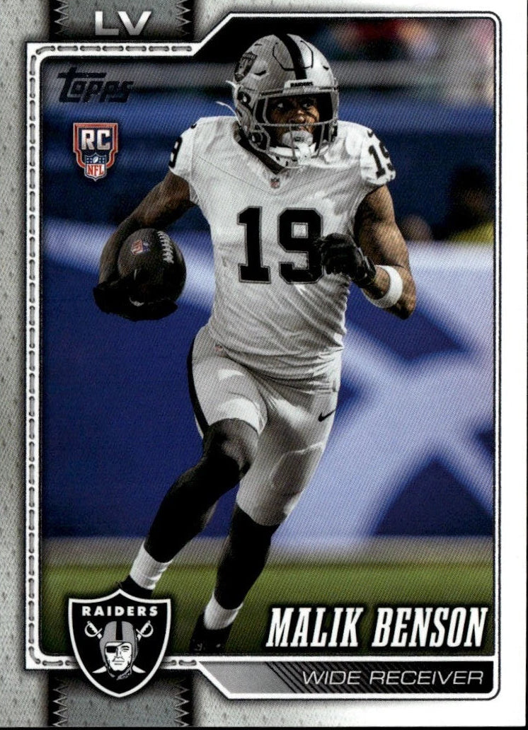 2026 Topps Football Base Malik Benson RC Las Vegas Raiders #390