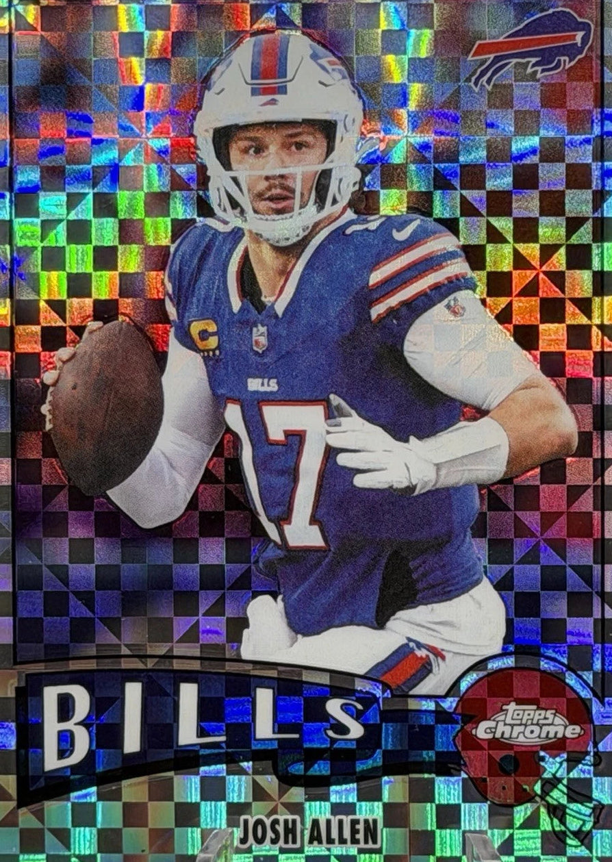 2025 Topps Chrome Josh Allen 1975 Throwback X-fractor #1975-4 Buffalo Bills