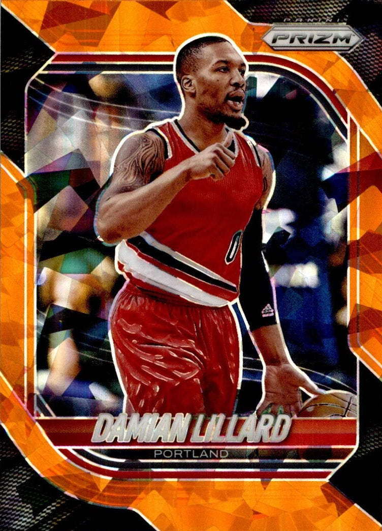 Damian Lillard 2025-26 Panini Prizm Orange Ice Prizm 1 Portland Trail Blazers