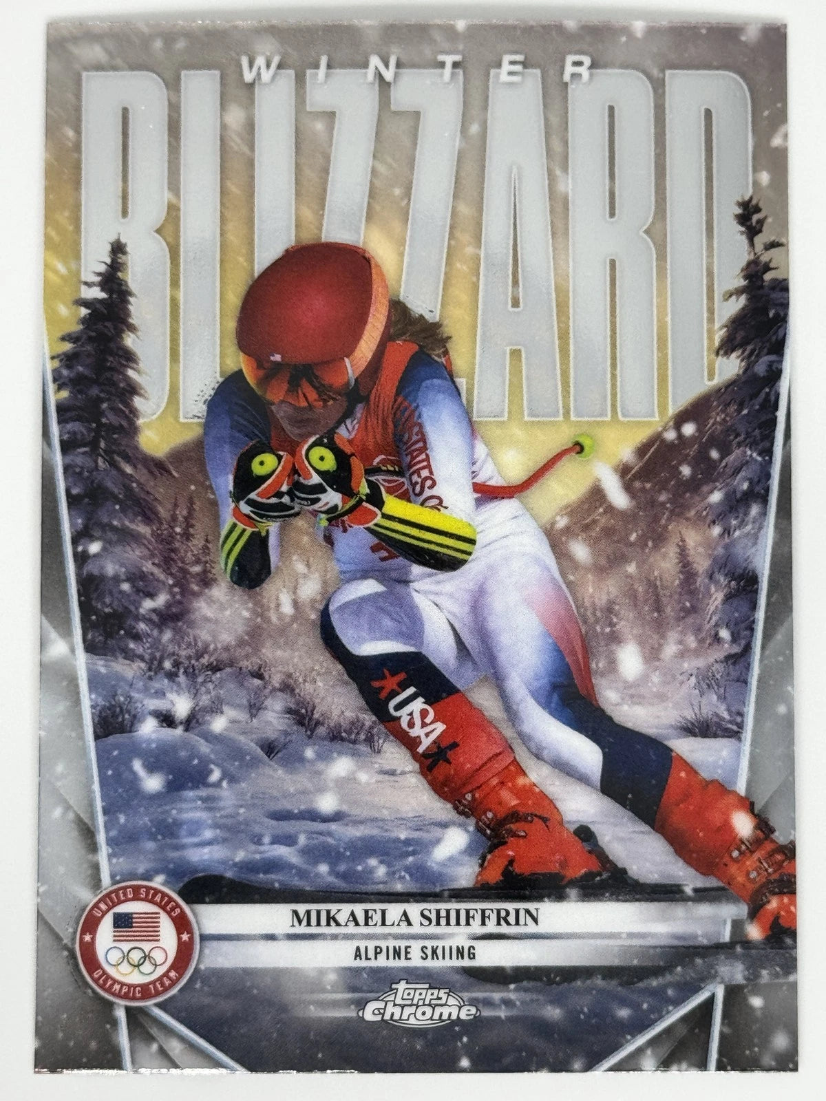 Mikaela Shiffrin Winter Blizzard 2026 Topps Chrome Winter Olympics #WB-3