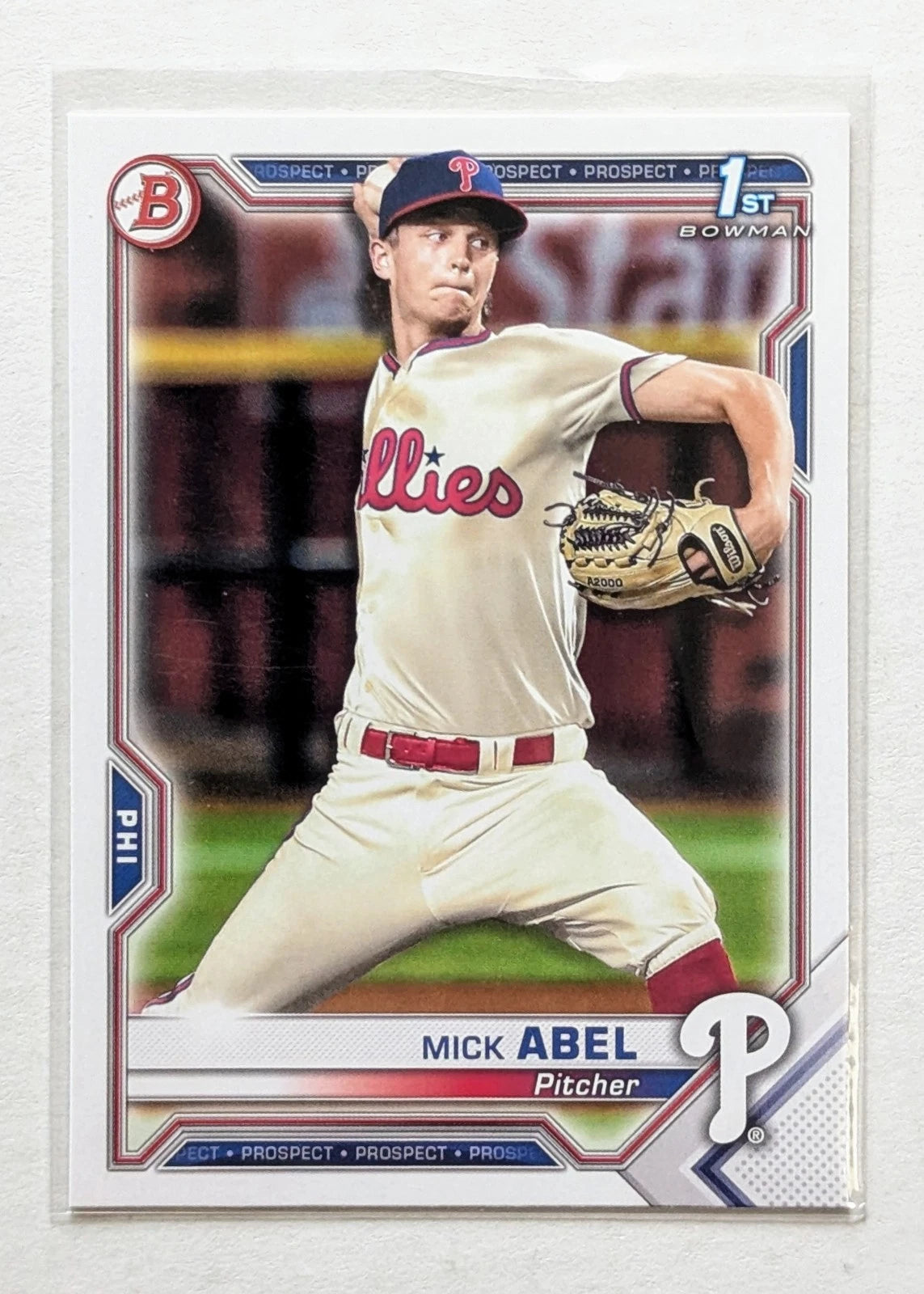 2021 Bowman Mick Abel 1st Bowman #BP-42 Philadelphia Phillies Autograph