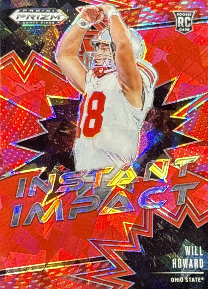2025 Panini Prizm Draft Picks - Instant Impact Will Howard #II-WHD Red Ice Prizm