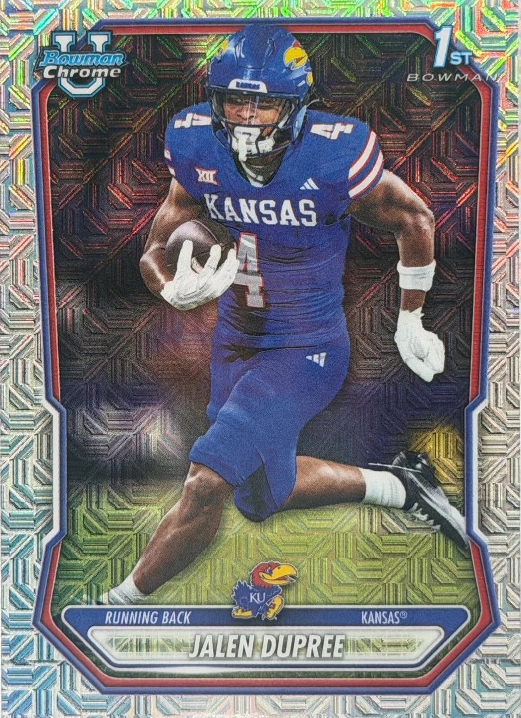 2026 Bowman Chrome U Jalen Dupree BCP-190 Mojo Refractor 1st Bowman Kansas