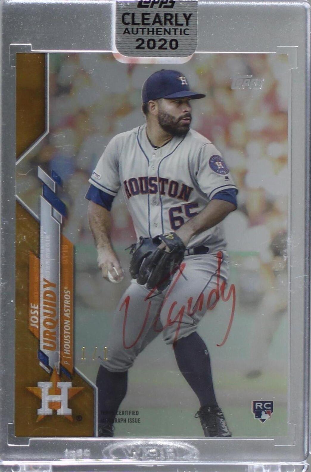 2020 Topps Clearly Authentic Auto Jose Urquidy Cca-jur Rookie Auto Rc
