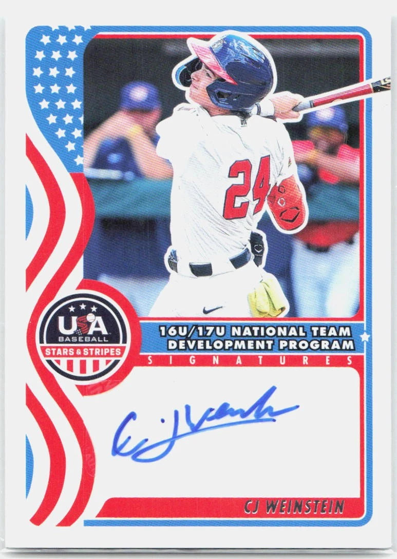 2025 Panini Stars & Stripes CJ Weinstein 16U/17U National Team Signatures Holo