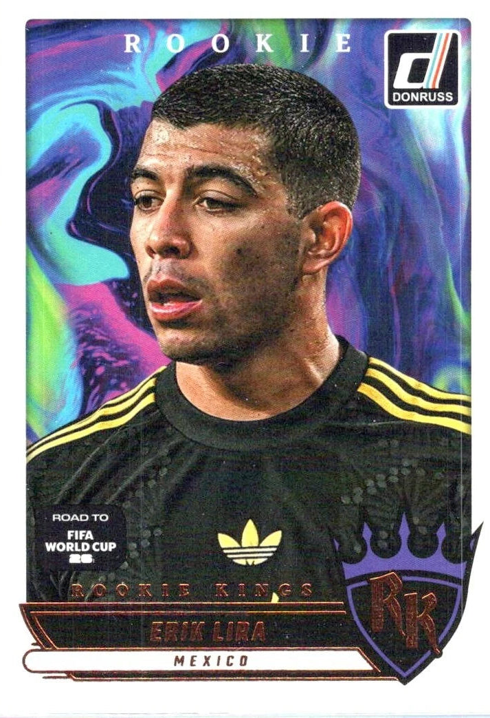 2025-26 Panini Donruss FIFA Erik Lira #20 Rookie Kings (RC)