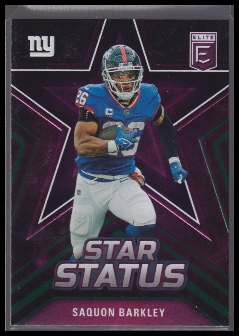 2023 Panini Donruss Elite #9 Saquon Barkley Star Status Pink Foil