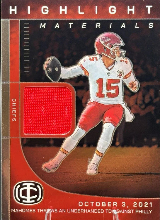2025 Panini Icon Collection Mahomes Highlight Materials Patrick Mahomes II HM-3