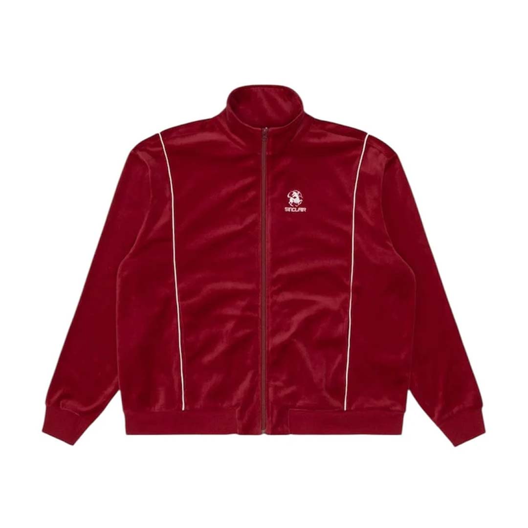 Sinclair Velour Piping Jacket Burgundy