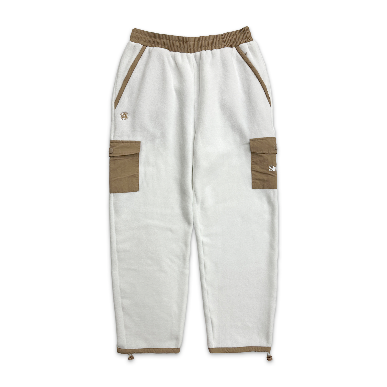 Sinclair Cargo Pocket Fleece Pants White