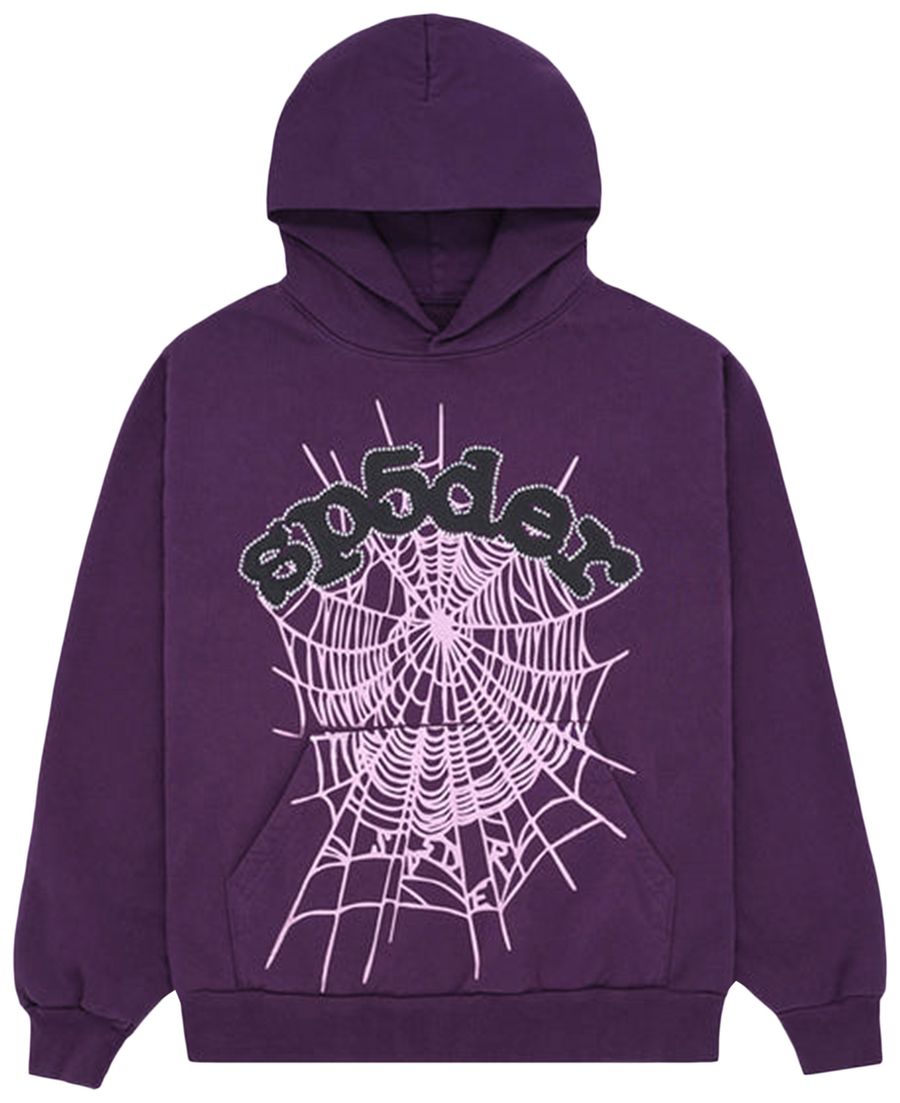 Sp5der Web Hoodie Purple