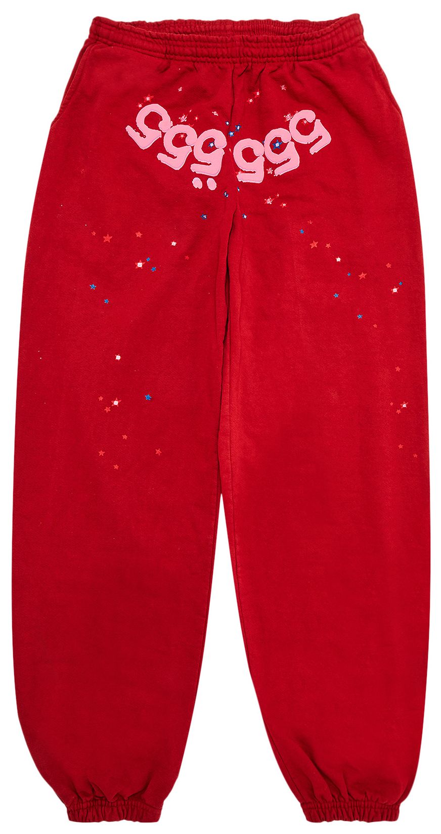 Sp5der Worldwide Red Angel Number 555 Sweatpants Red