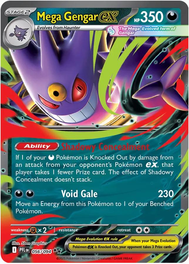 Mega Gengar ex #56 Pokemon Phantasmal Flames
