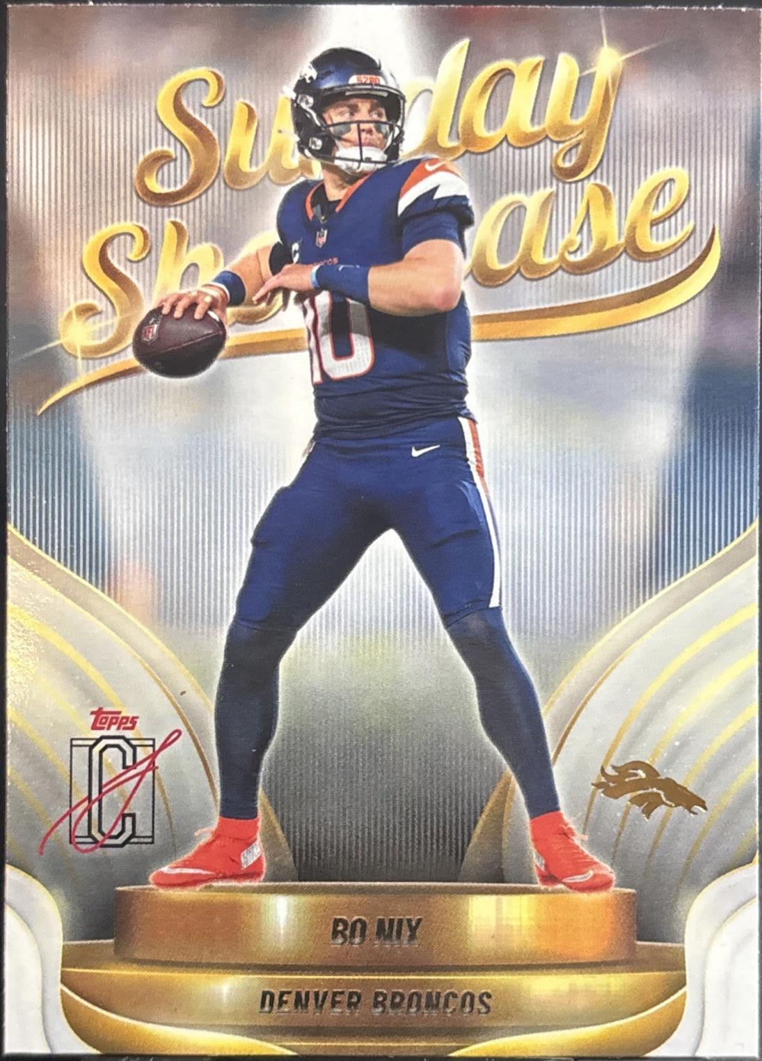 Bo Nix #SS-15 2025 Topps Signature Class Sunday Showcase