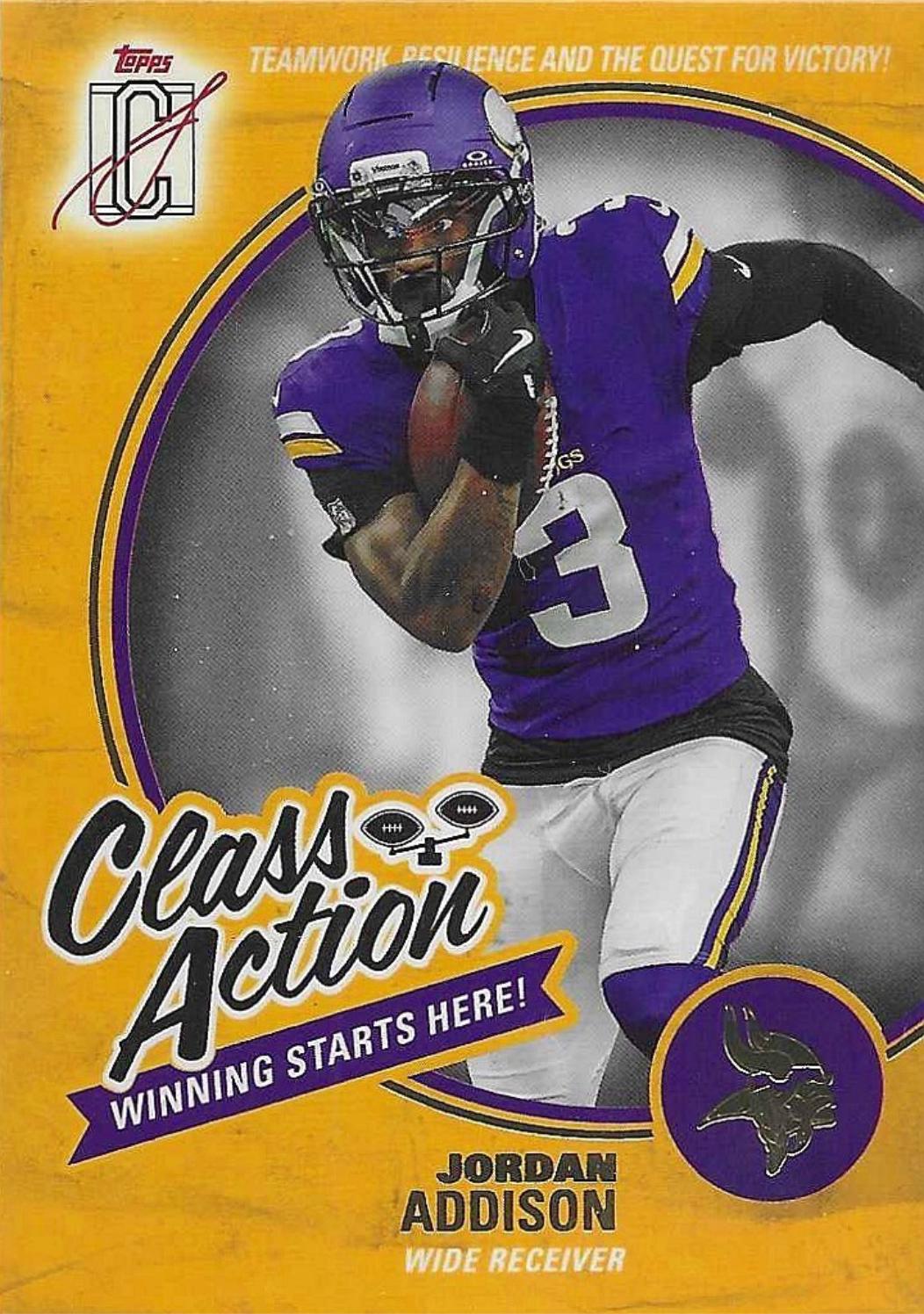 Jordan Addison #CA-21 2025 Topps Signature Class Action