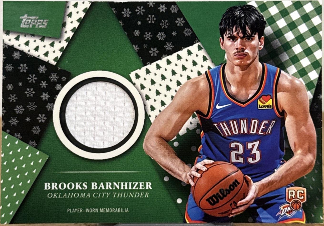 Brooks Barnhizer #HR-39 2025 Topps Holiday Relic player worn