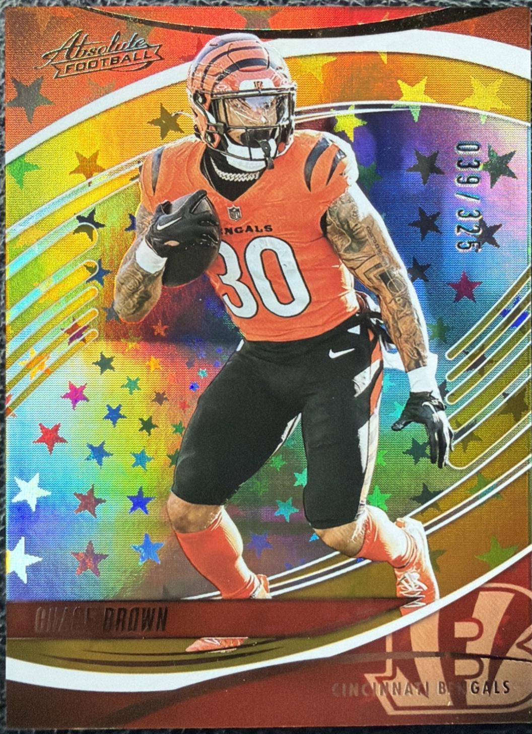 Chase Brown [Gold Stars] #98 2025 Panini Absolute /325