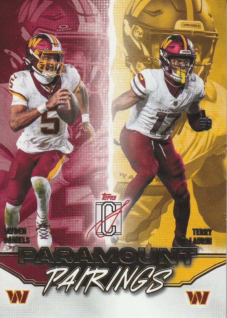 Terry McLaurin / Jayden Daniels #PP-16 2025 Topps Signature Class Paramount Pairings