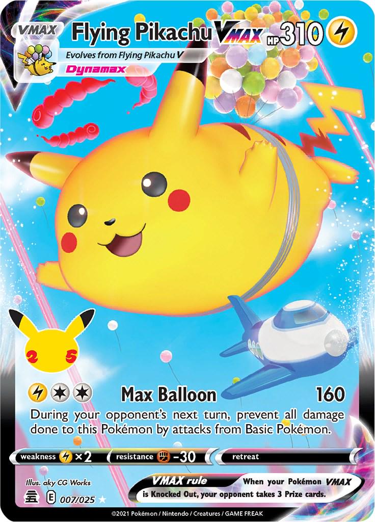 Flying Pikachu VMAX #7 Pokemon Celebrations Card