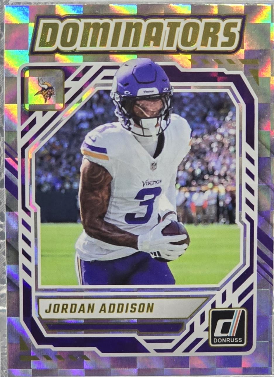 Jordan Addison #DOM-JAN 2025 Panini Donruss Dominators