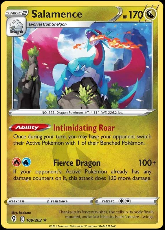 Salamence [Holo] #109 Pokemon Evolving Skies [PSA 9]