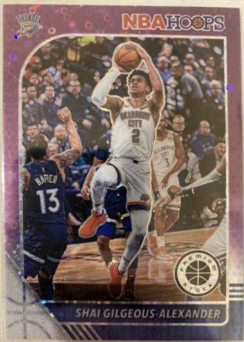 Shai Gilgeous-Alexander [Purple Disco Prizm] #80 2019 Panini Hoops Premium Stock