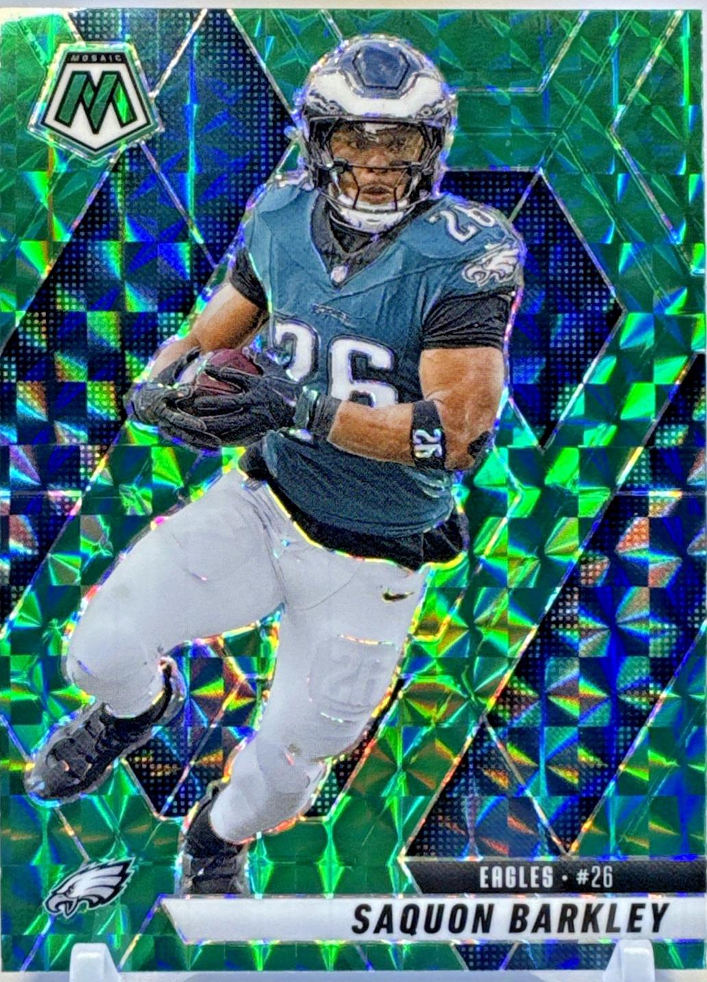Saquon Barkley [Green] #212 2025 Panini Mosaic