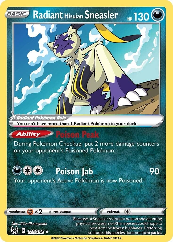Radiant Hisuian Sneasler #123 Pokemon Lost Origin