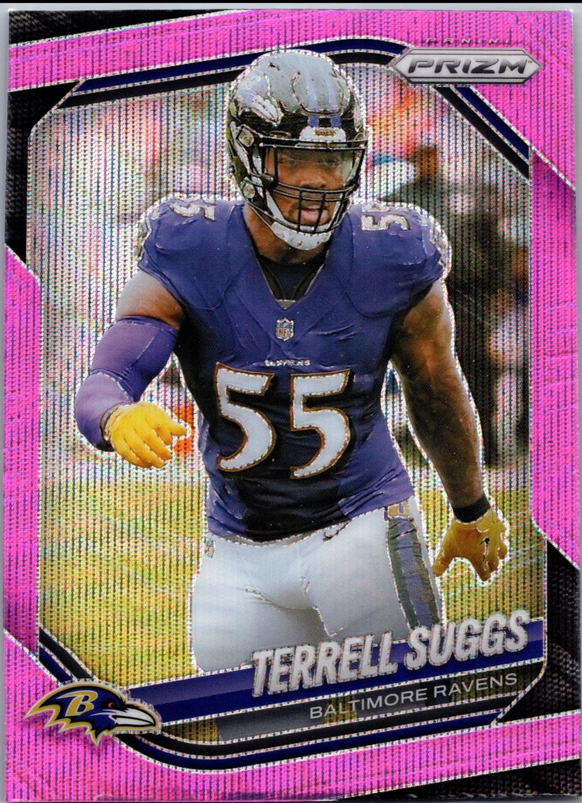 Terrell Suggs [Pink Wave] #93 2025 Panini Prizm