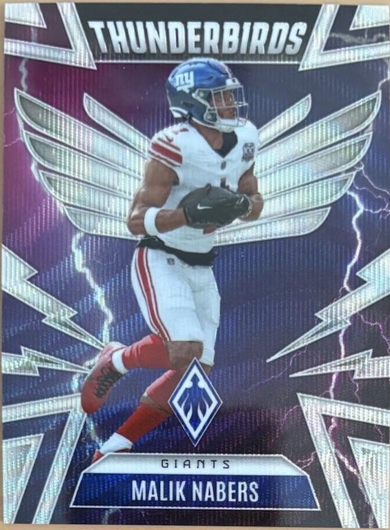 Malik Nabers [Wave] #39 2025 Panini Phoenix Thunderbirds