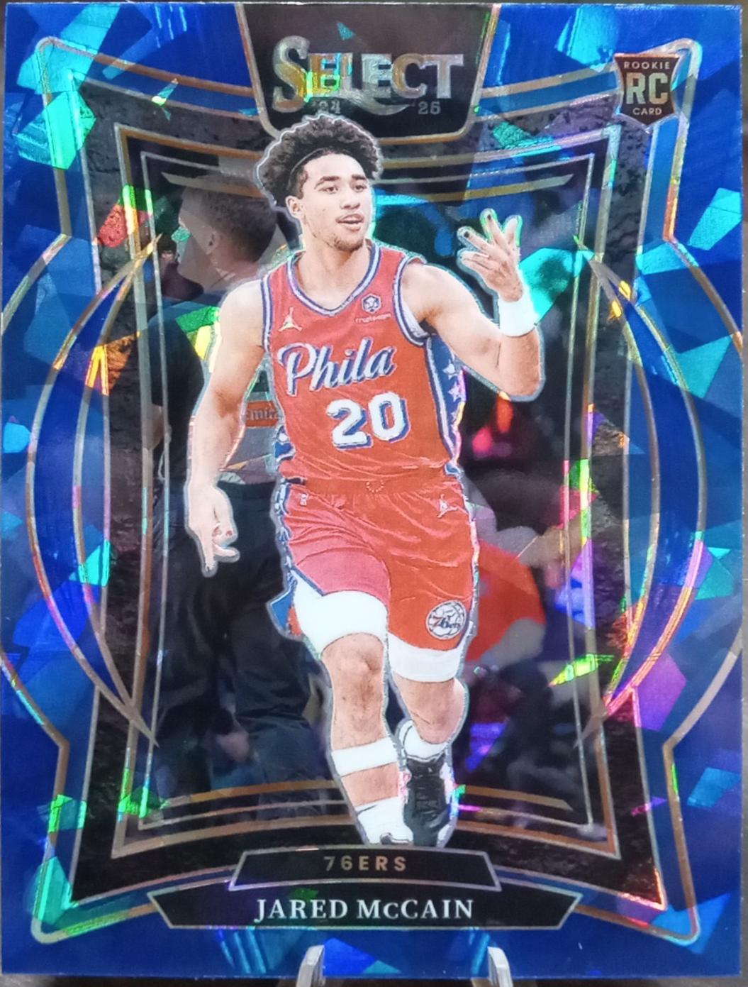 Jared McCain [Blue Cracked Ice Prizm] #82 2024 Panini Select