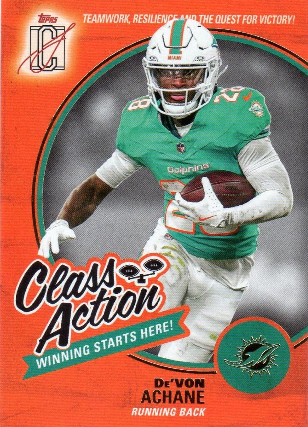 De'Von Achane #CA-20 2025 Topps Signature Class Action
