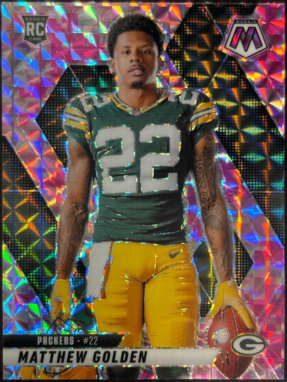 Matthew Golden [Camo Pink] #285 [Rookie] 2025 Panini Mosaic