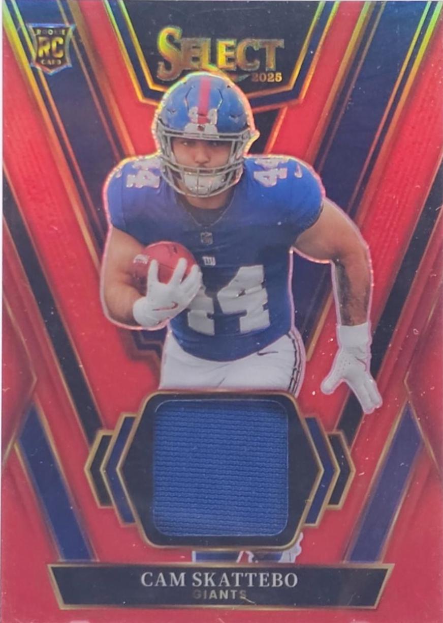 Cam Skattebo [Red] #RSW-CSO [Rookie] 2025 Panini Select Rookie Swatch Prizm