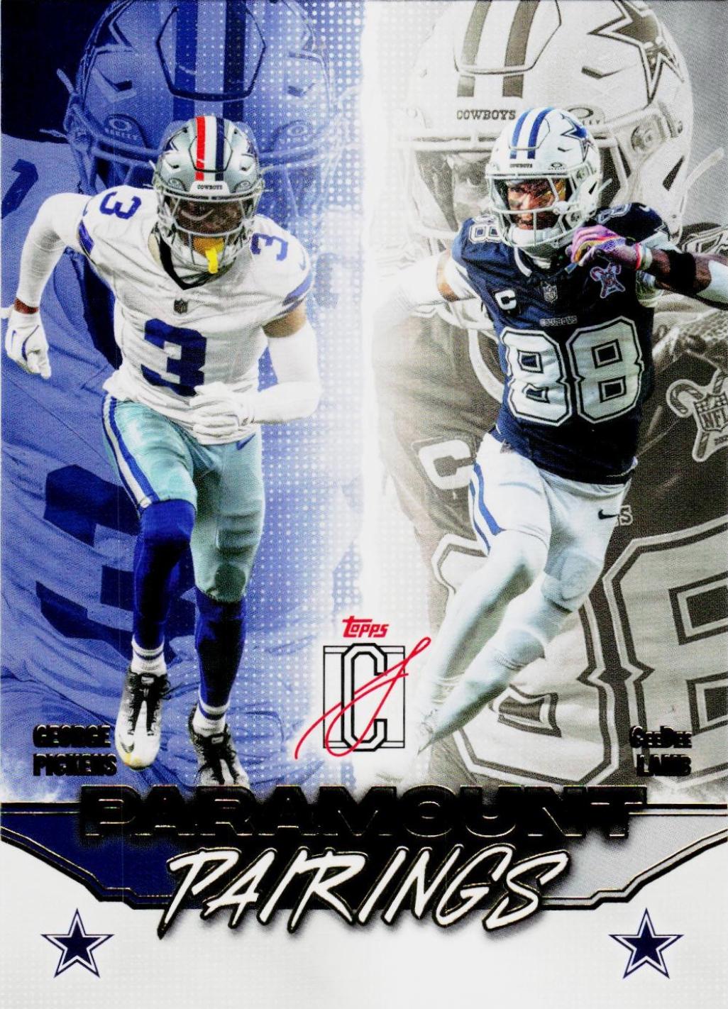 CeeDee Lamb / George Pickens #PP-13 2025 Topps Signature Class Paramount Pairings