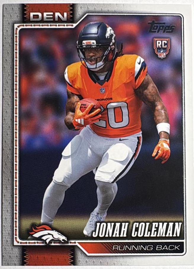 Jonah Coleman #312 [Rookie] 2026 Topps Flagship
